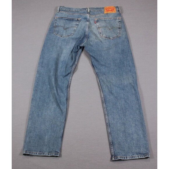 Levis 505 Jeans Mens Blue Denim Straight Leg Classic Pants Tag Sz 36X30 (35X30) - Picture 3 of 11